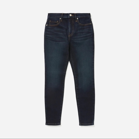 Everlane High Rise Skinny Ankle Dark Indigo Jeans - Picture 4 of 8